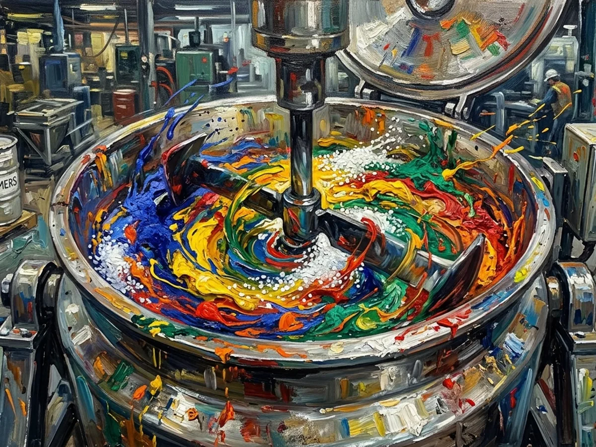 High-speed mixer with pigment powders